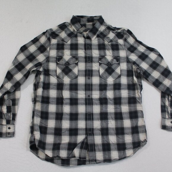 American Eagle Outfitters Other - American Eagle Outfitter Men White Black Plaid Button Down Shirt Size XL